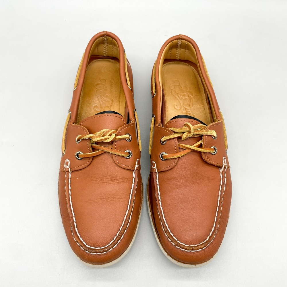 Sperry Mens 9 Gold Cup Authentic Original Boat Shoes Tan Leather Preppy Nautical